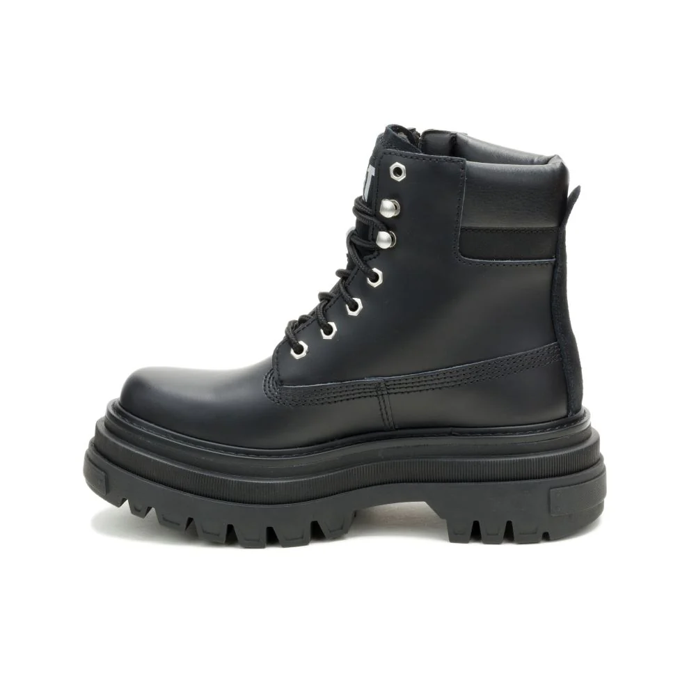 Bolder Zip P312319 Womens Black Leather Boots - Image 4
