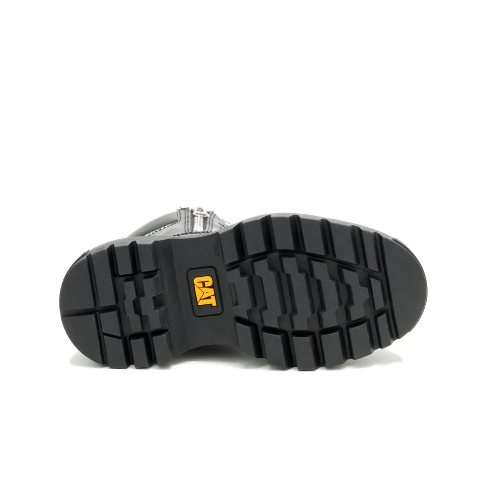 Bolder Zip P312319 Womens Black Leather Boots - Image 6