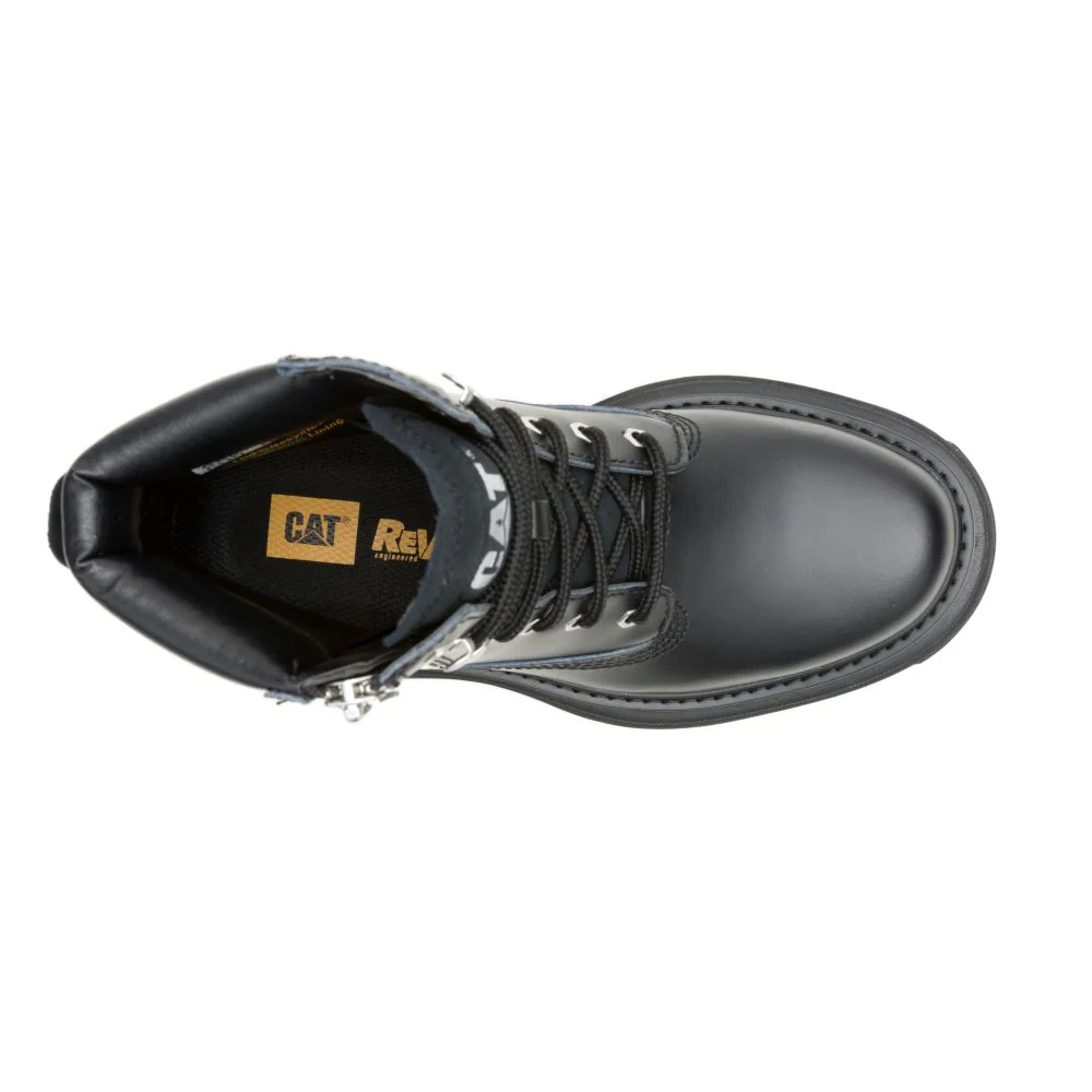 Bolder Zip P312319 Womens Black Leather Boots - Image 7