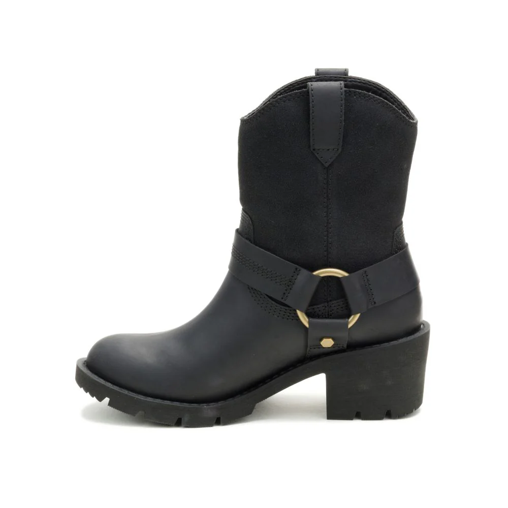 Rewrite  Harness   P312373 Womens Black Leather Boots - Image 4